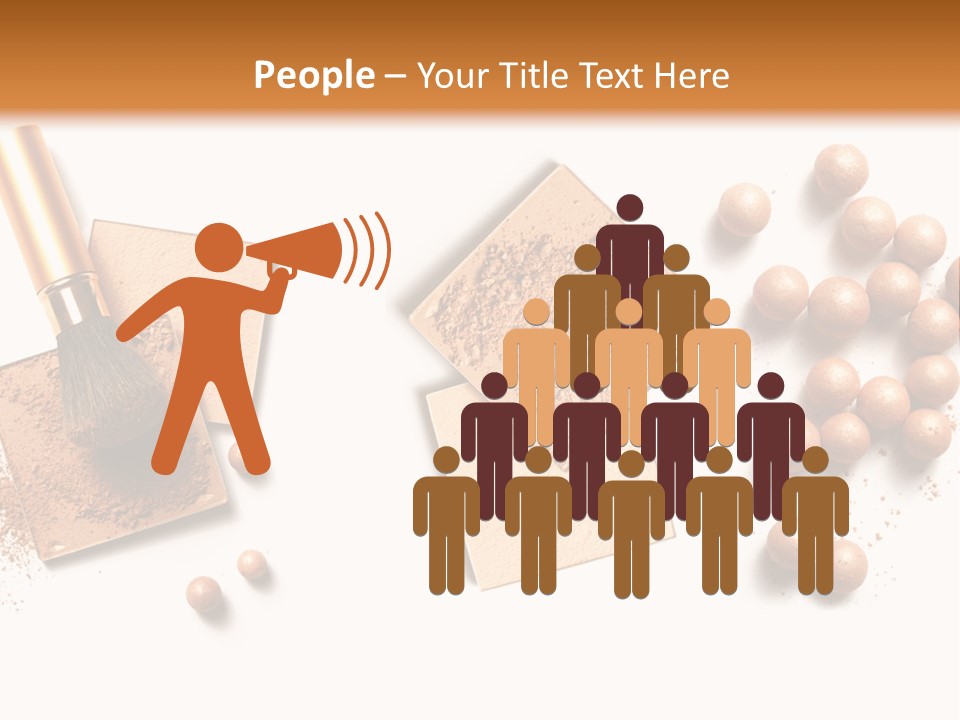 Cosmetic Brush Balls PowerPoint Template