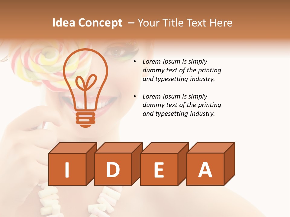 Preetty Young Happy PowerPoint Template