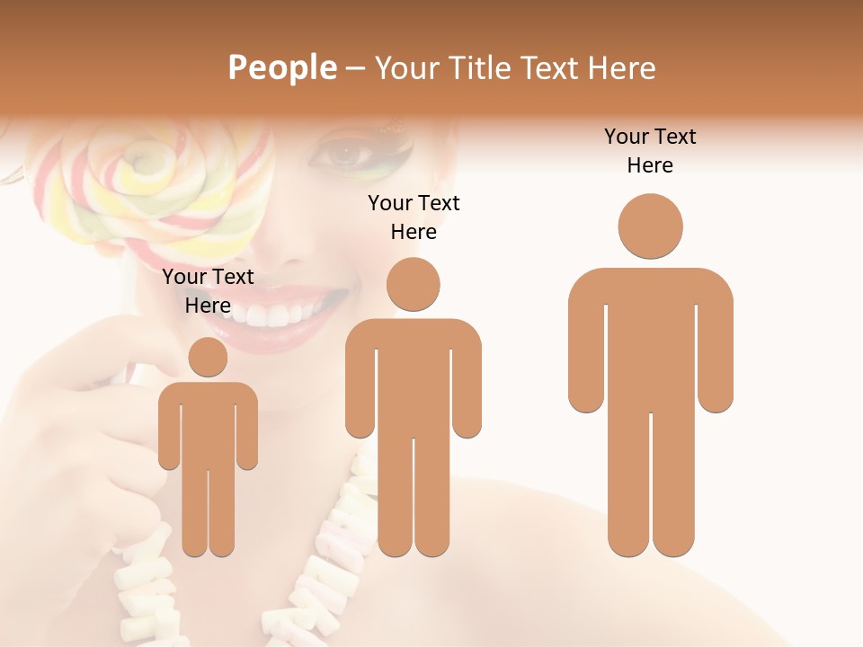 Preetty Young Happy PowerPoint Template