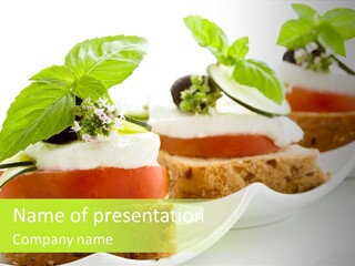 Fast Food Canap Appetizers PowerPoint Template