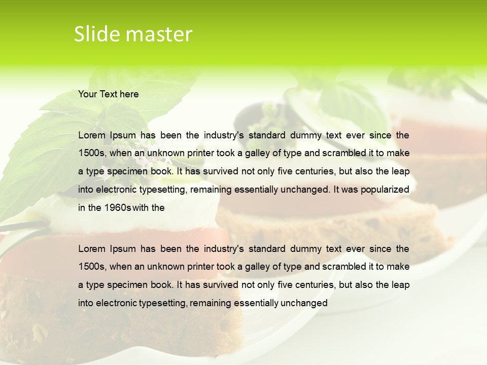 Fast Food Canap Appetizers PowerPoint Template