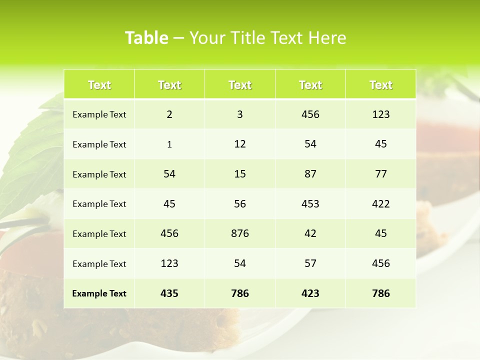 Fast Food Canap Appetizers PowerPoint Template