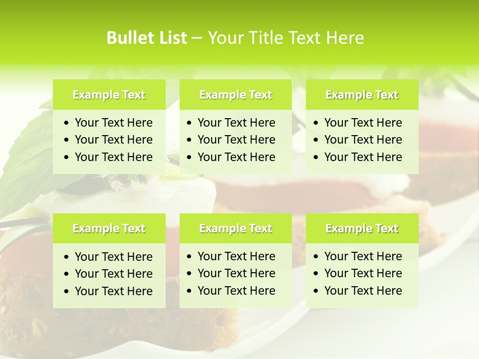 Fast Food Canap Appetizers PowerPoint Template