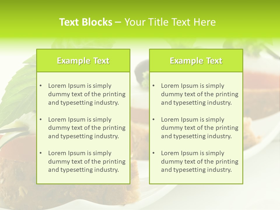Fast Food Canap Appetizers PowerPoint Template