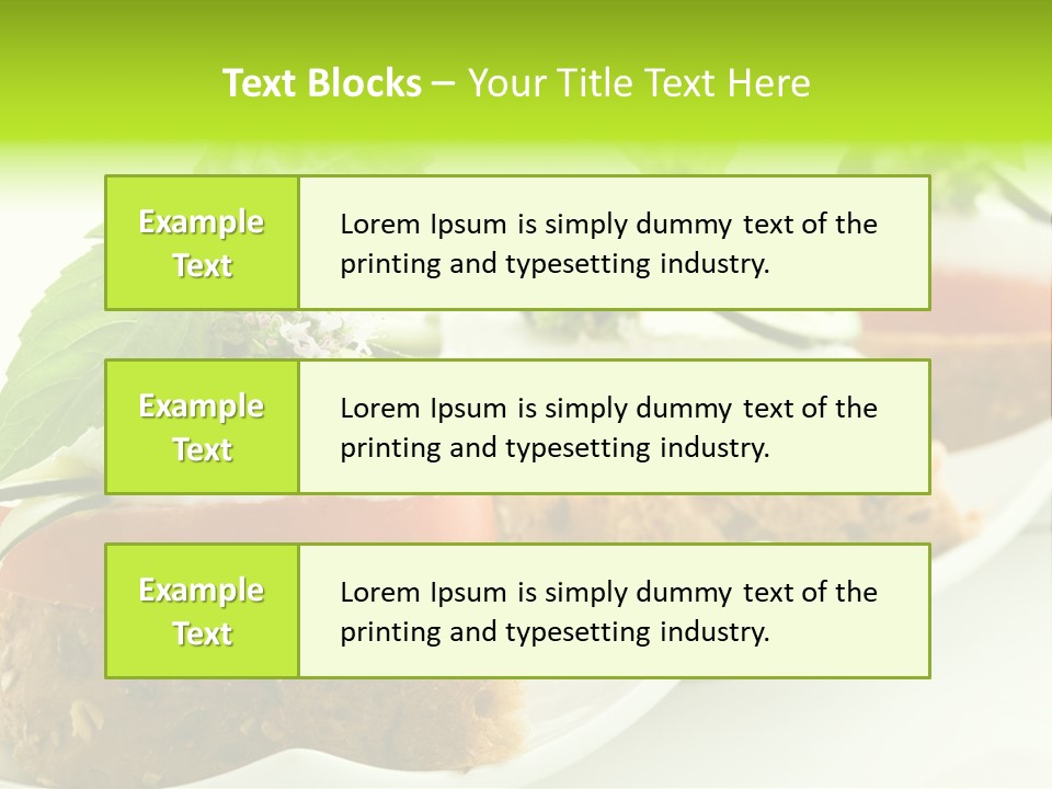 Fast Food Canap Appetizers PowerPoint Template