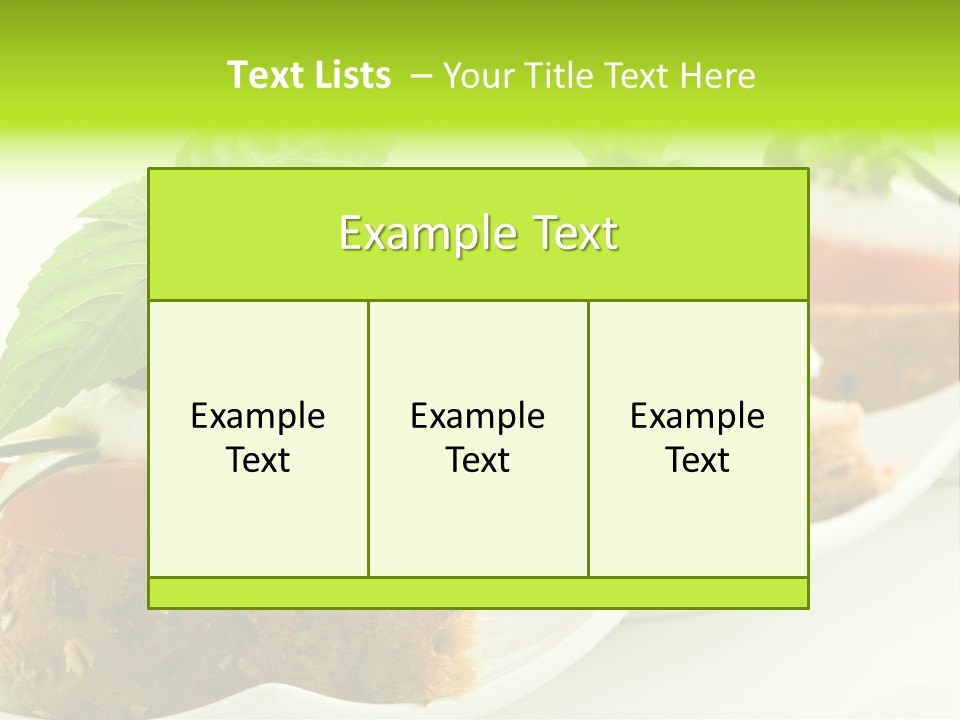 Fast Food Canap Appetizers PowerPoint Template