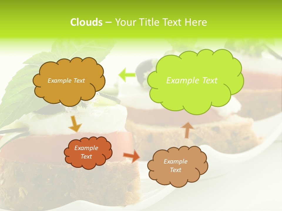 Fast Food Canap Appetizers PowerPoint Template