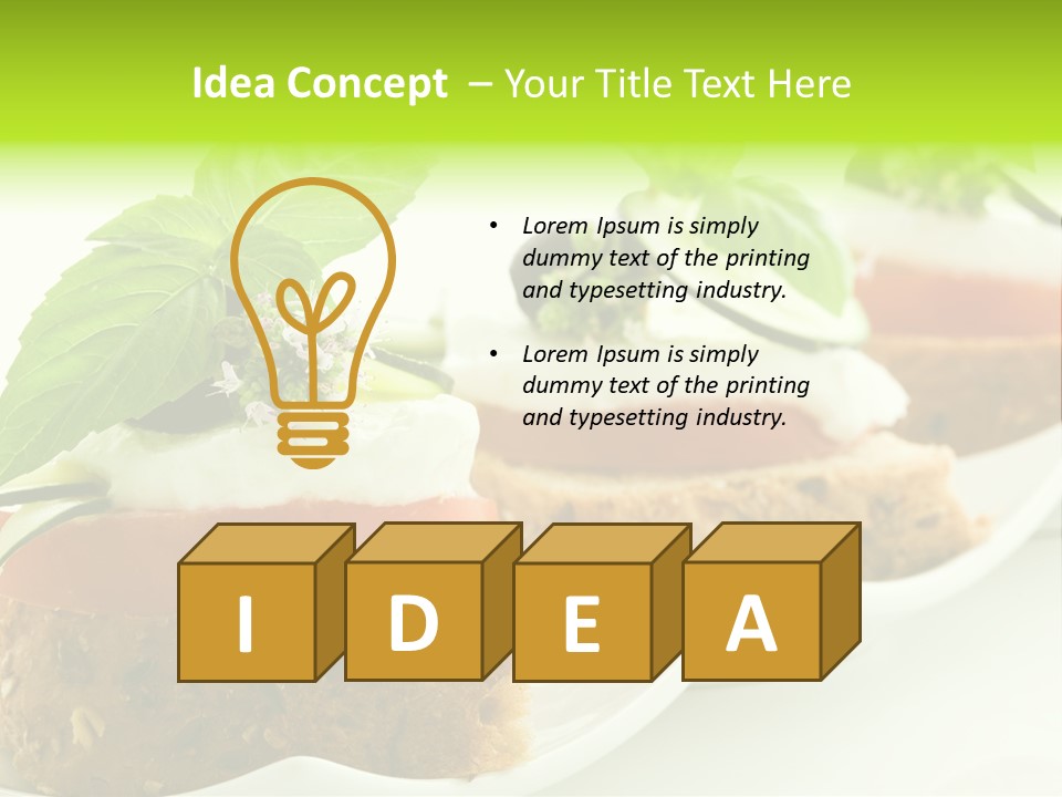 Fast Food Canap Appetizers PowerPoint Template