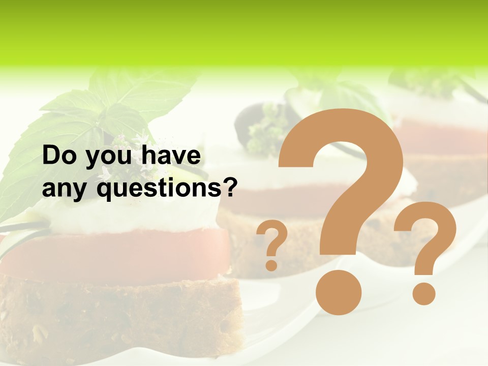 Fast Food Canap Appetizers PowerPoint Template