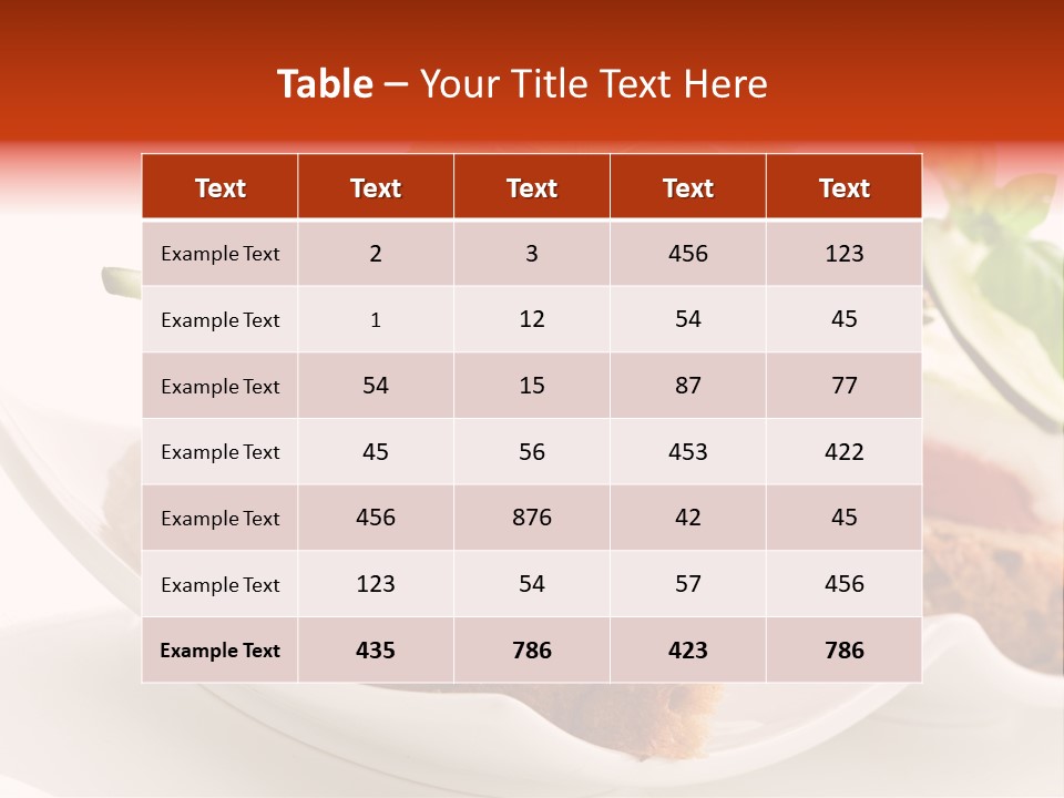 Light Cuisine Hardy Creative PowerPoint Template