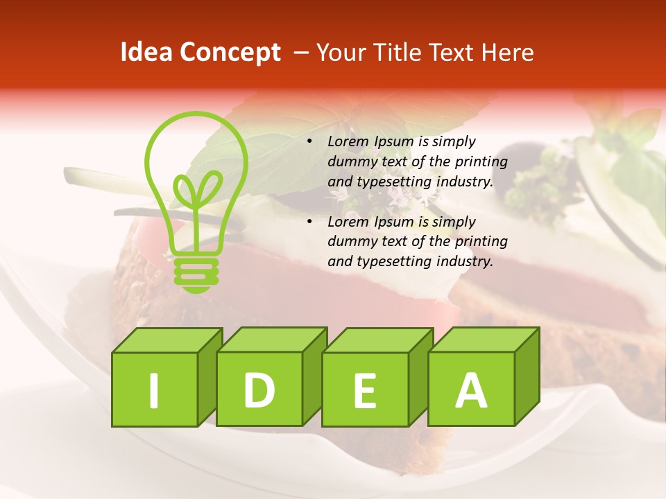 Light Cuisine Hardy Creative PowerPoint Template