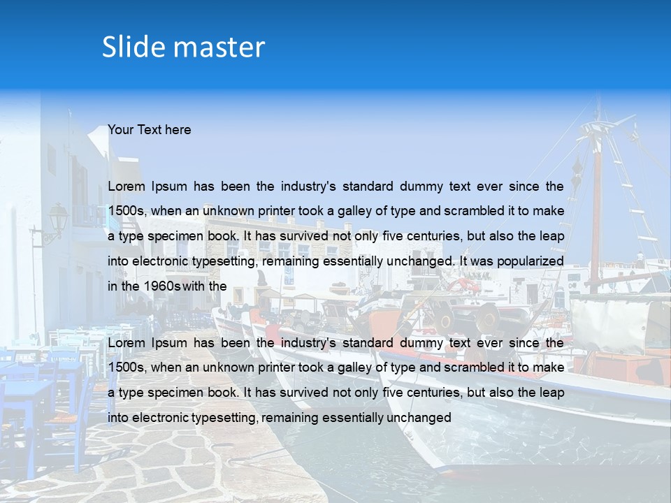 Sun Vacation Greece PowerPoint Template