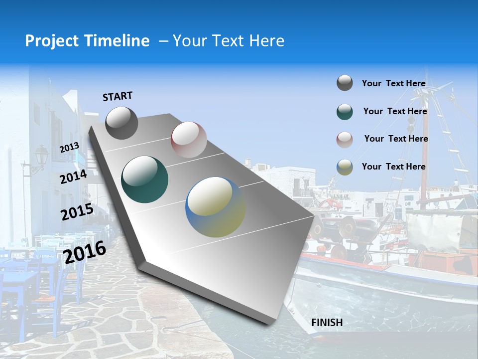 Sun Vacation Greece PowerPoint Template