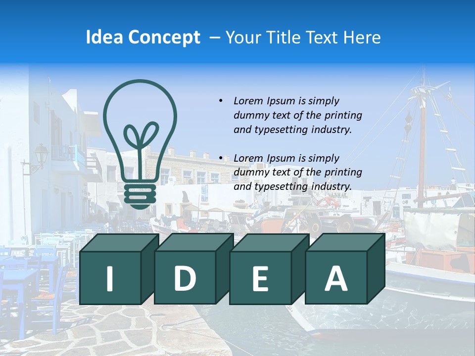 Sun Vacation Greece PowerPoint Template