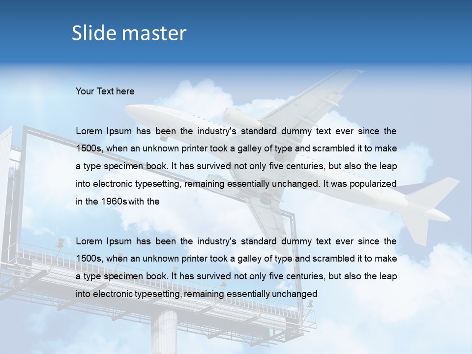 Yellow Blue Canvas PowerPoint Template