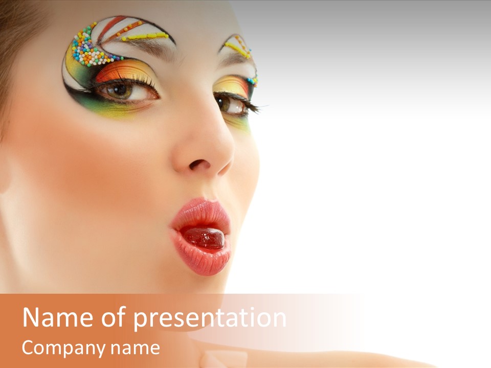 Tasty Fashion Girl PowerPoint Template