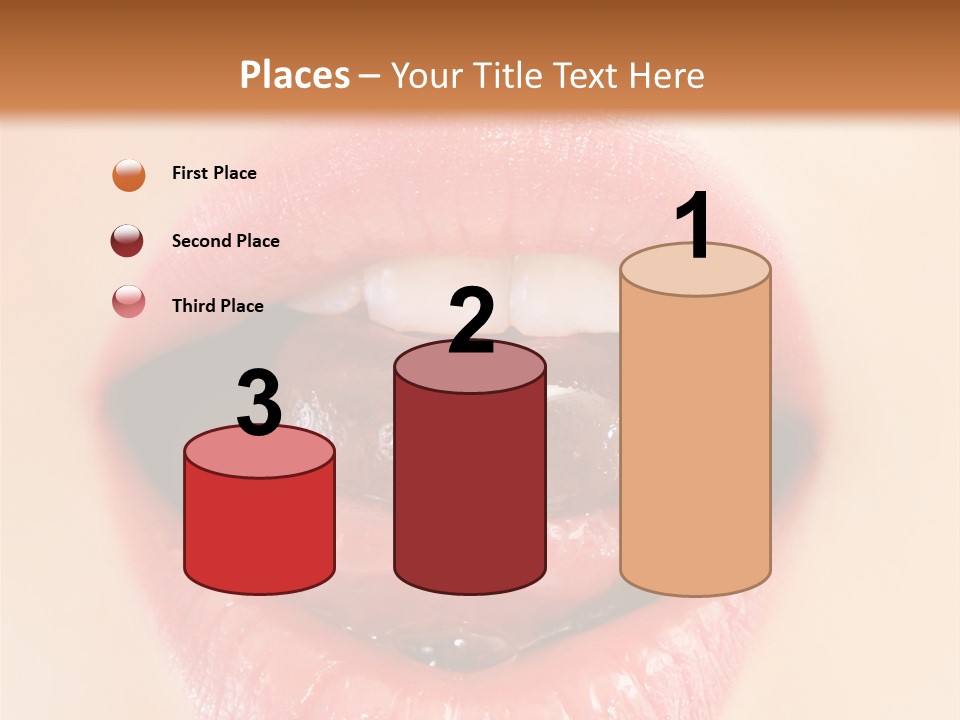 Model Sweet Lips PowerPoint Template