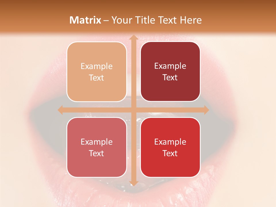 Model Sweet Lips PowerPoint Template