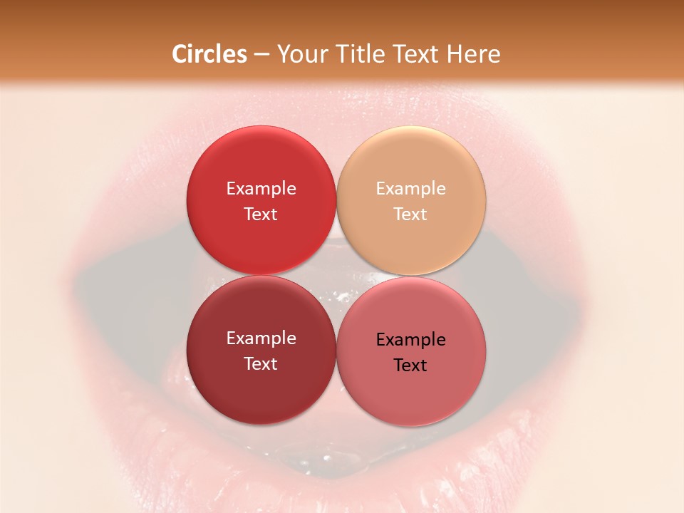 Model Sweet Lips PowerPoint Template
