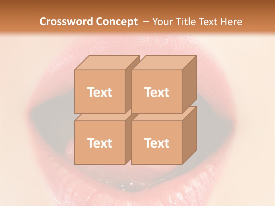 Model Sweet Lips PowerPoint Template