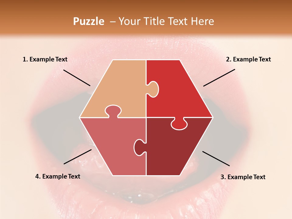 Model Sweet Lips PowerPoint Template