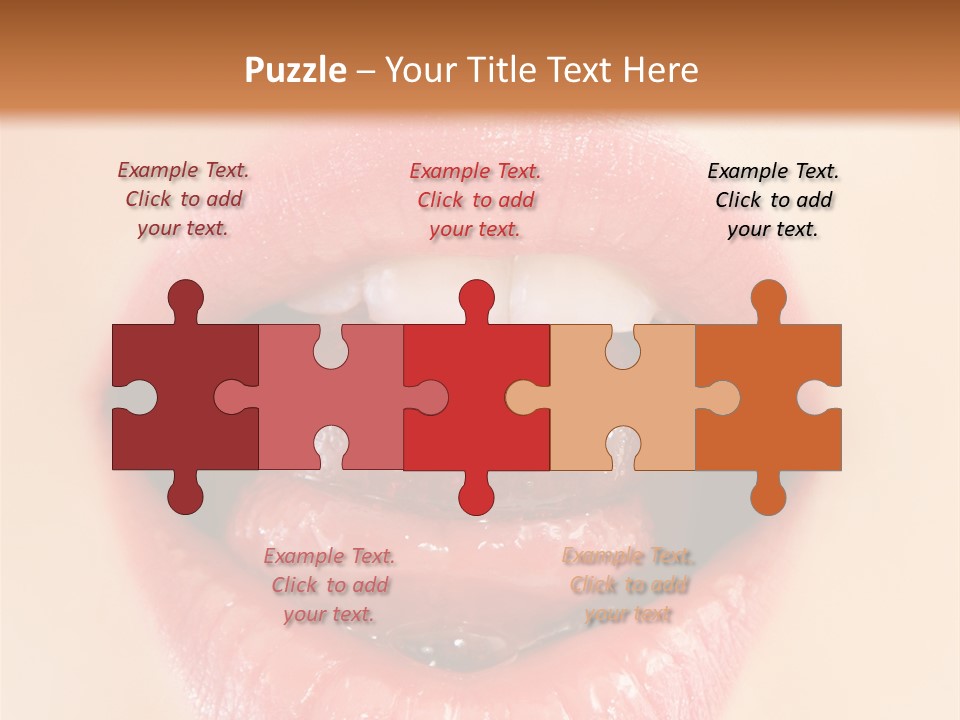 Model Sweet Lips PowerPoint Template