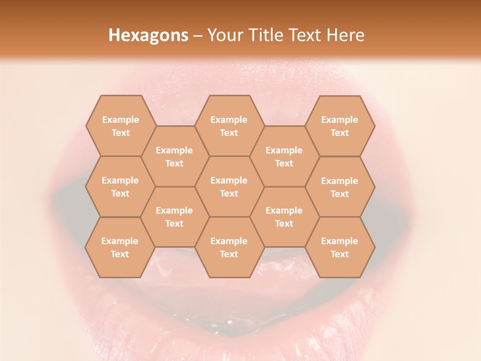 Model Sweet Lips PowerPoint Template