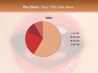 Model Sweet Lips PowerPoint Template