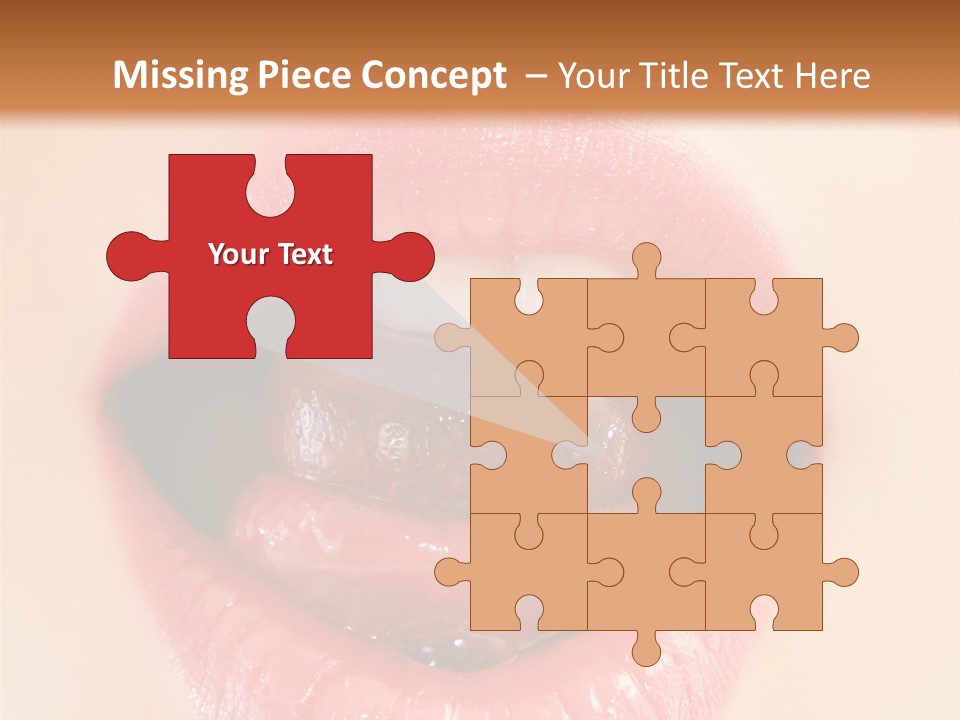 Model Sweet Lips PowerPoint Template