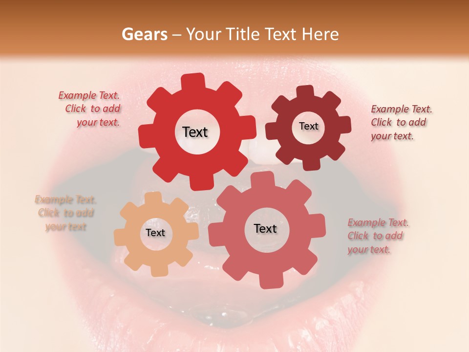 Model Sweet Lips PowerPoint Template