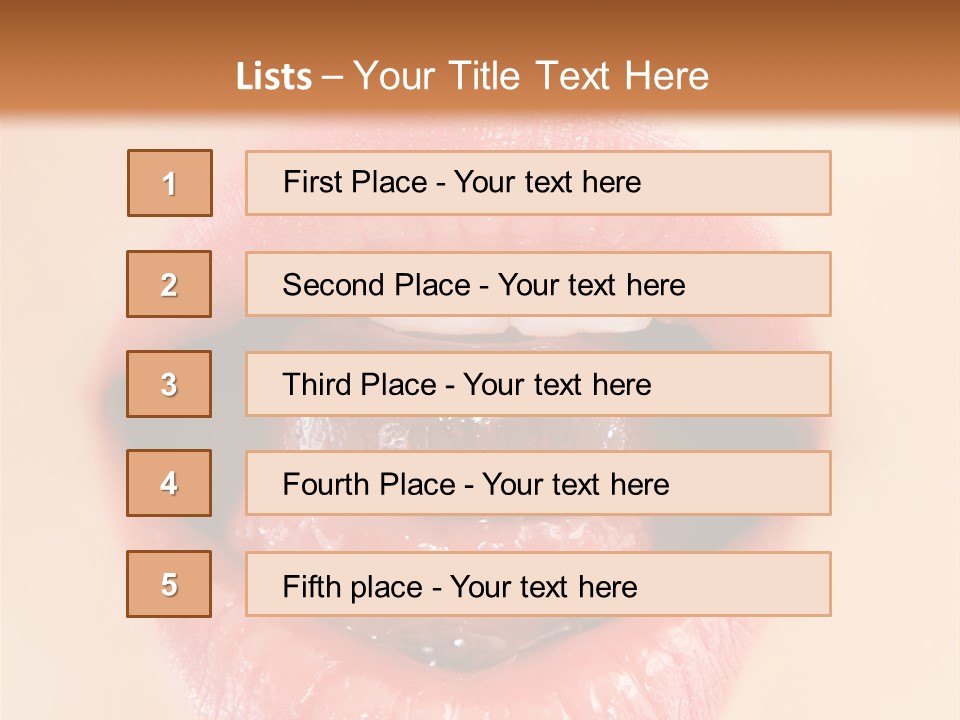 Model Sweet Lips PowerPoint Template