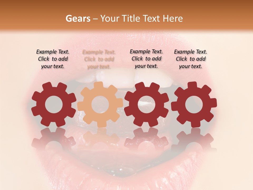 Model Sweet Lips PowerPoint Template