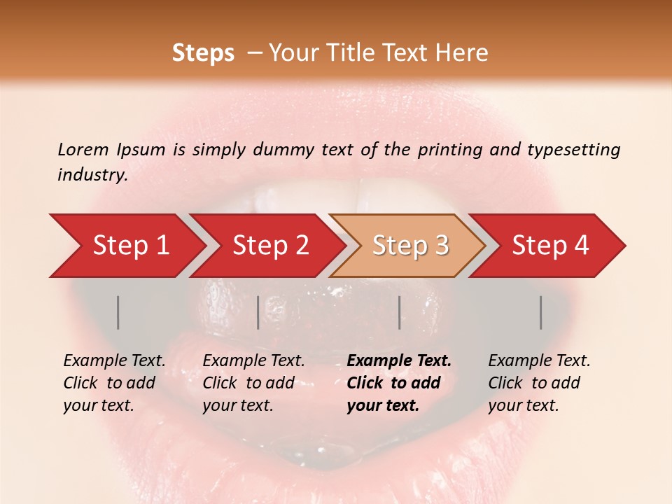 Model Sweet Lips PowerPoint Template
