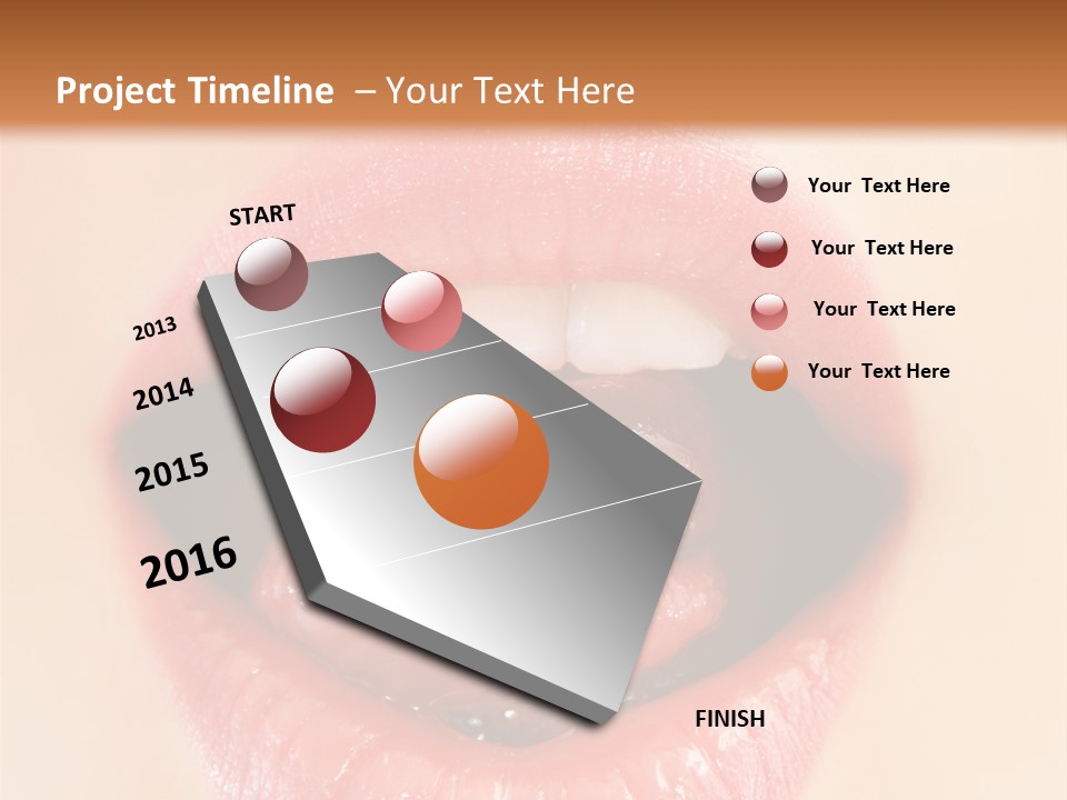 Model Sweet Lips PowerPoint Template