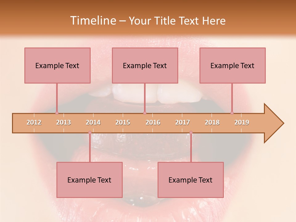 Model Sweet Lips PowerPoint Template