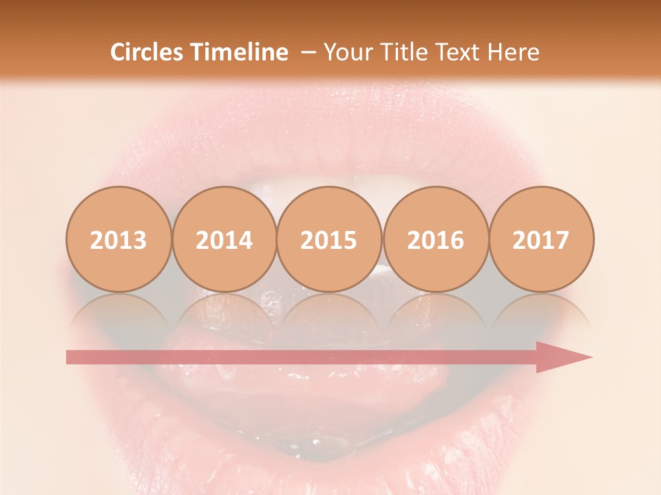 Model Sweet Lips PowerPoint Template