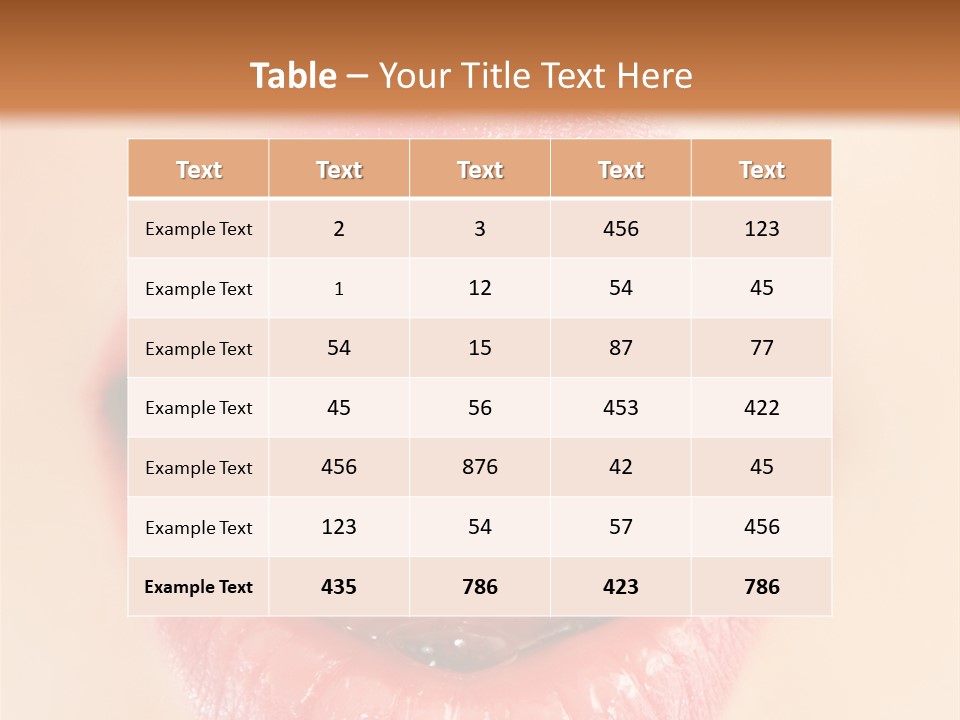 Model Sweet Lips PowerPoint Template