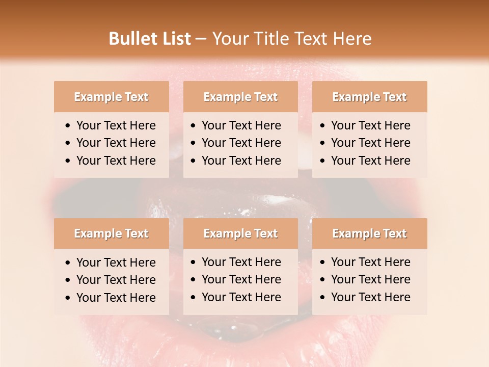 Model Sweet Lips PowerPoint Template