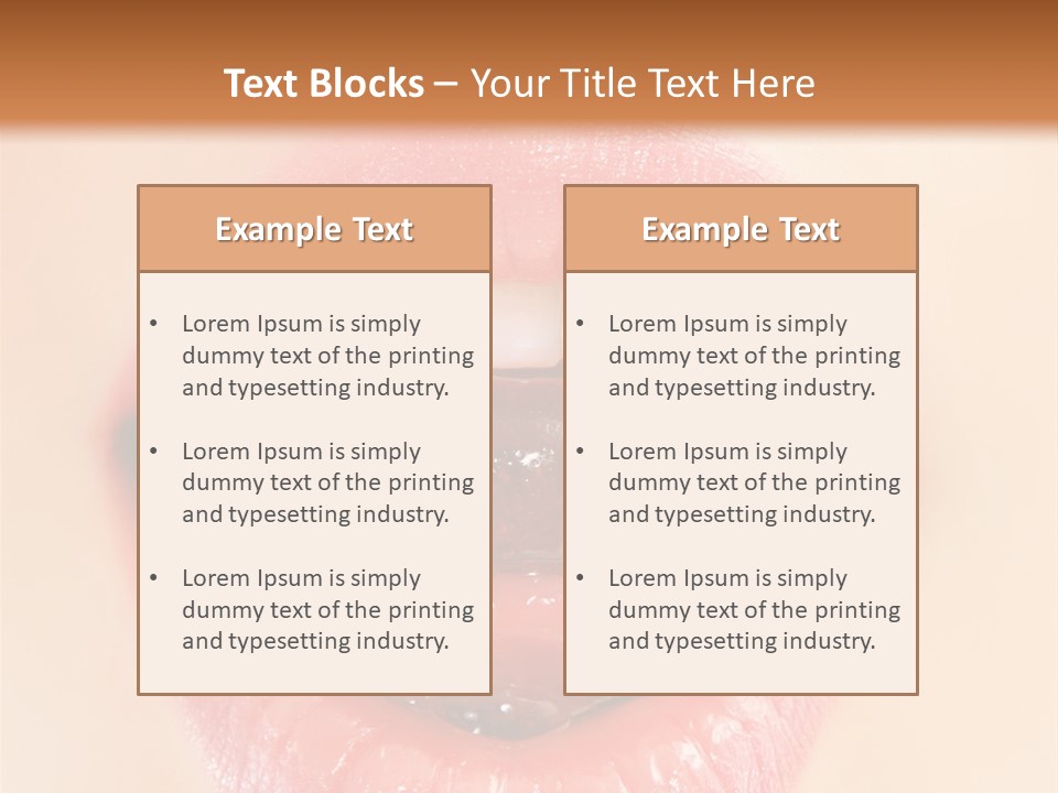 Model Sweet Lips PowerPoint Template