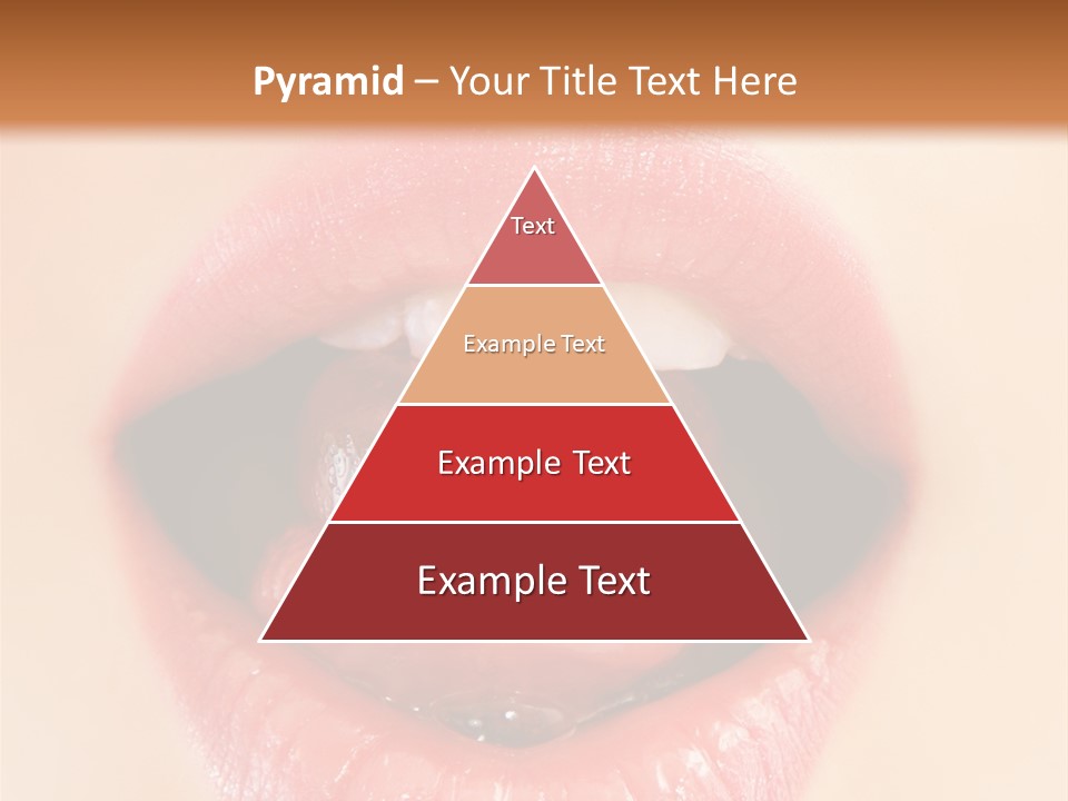 Model Sweet Lips PowerPoint Template