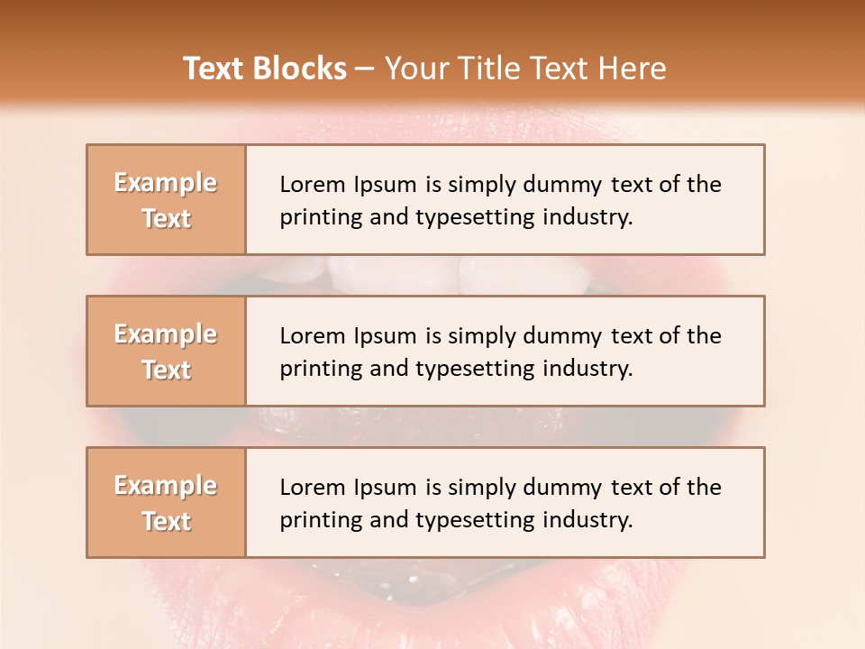 Model Sweet Lips PowerPoint Template