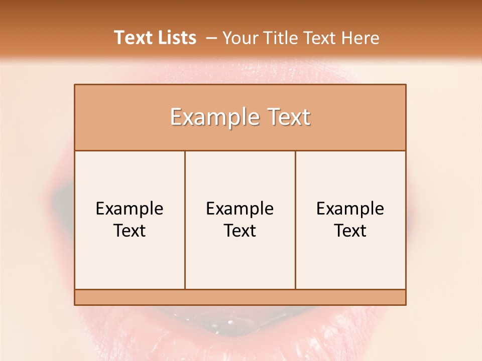 Model Sweet Lips PowerPoint Template