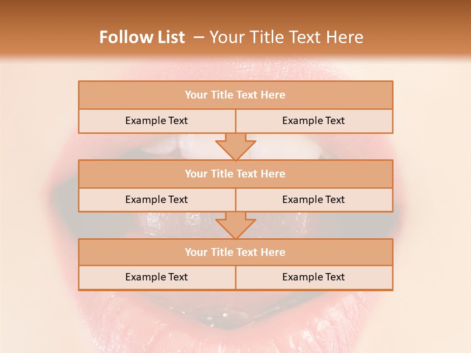 Model Sweet Lips PowerPoint Template