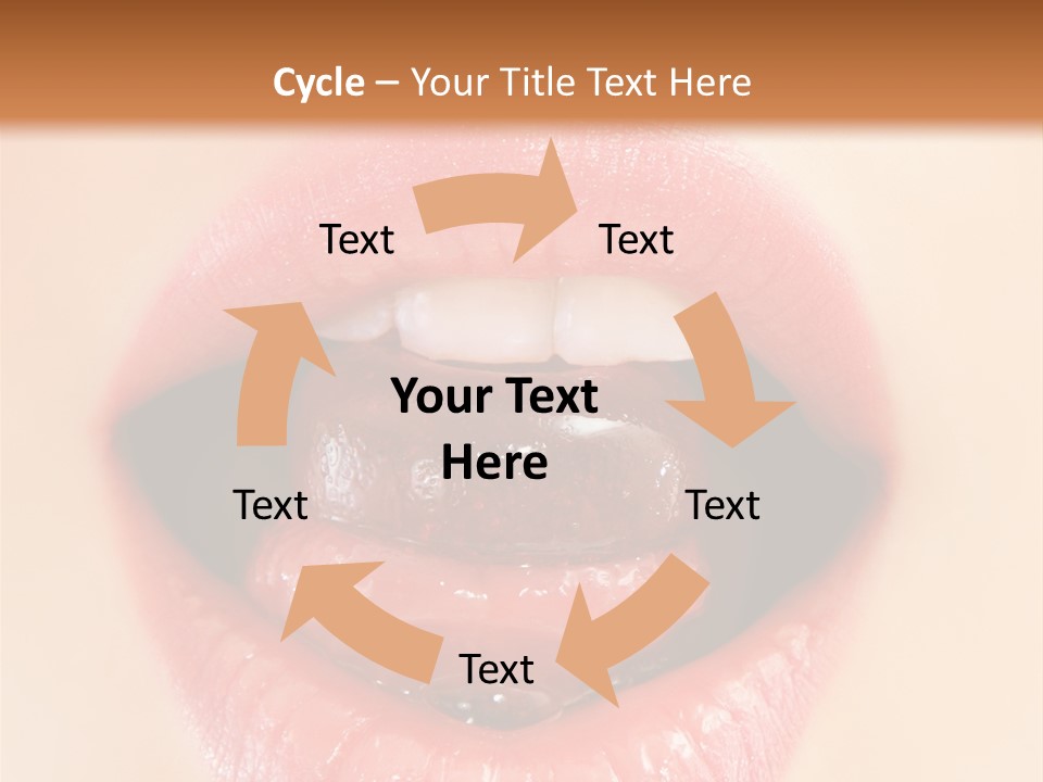Model Sweet Lips PowerPoint Template
