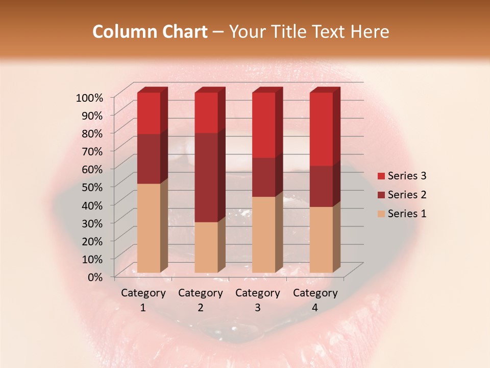 Model Sweet Lips PowerPoint Template