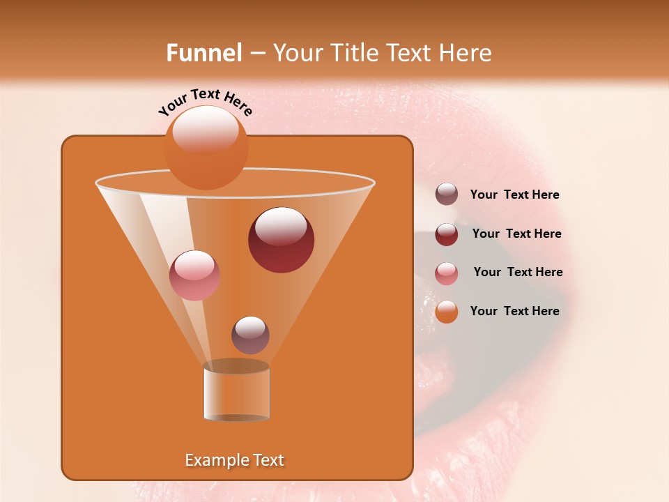 Model Sweet Lips PowerPoint Template