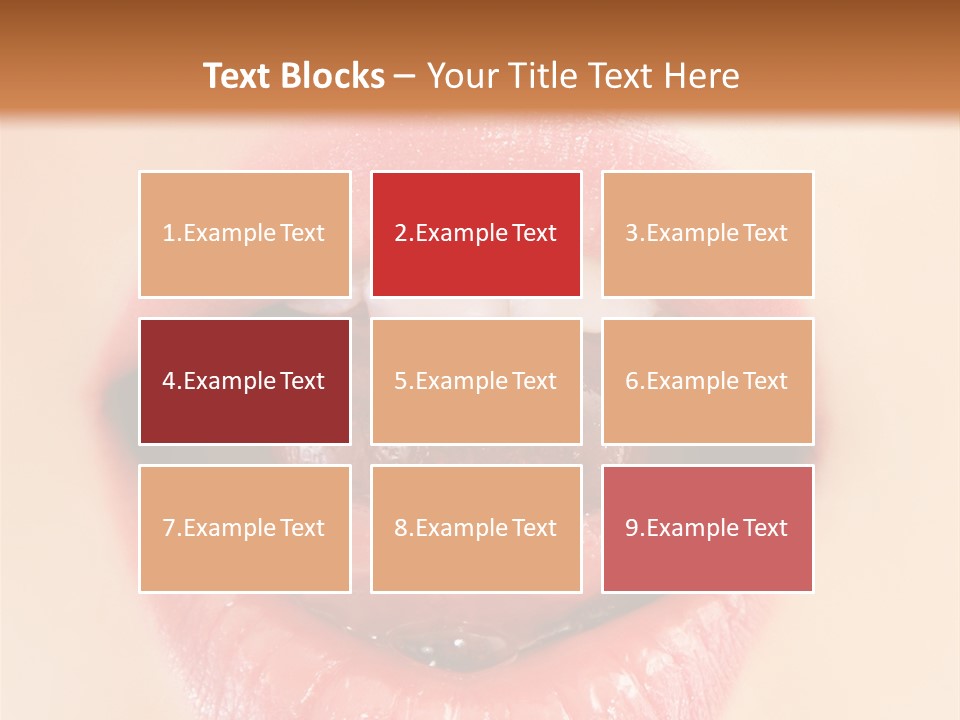 Model Sweet Lips PowerPoint Template