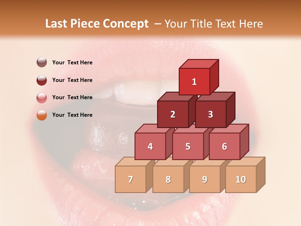 Model Sweet Lips PowerPoint Template