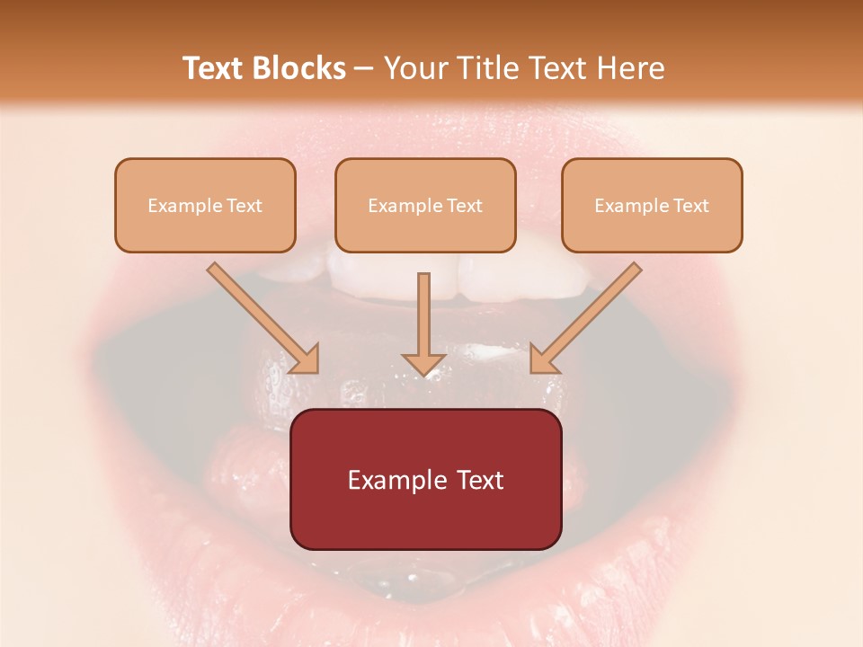 Model Sweet Lips PowerPoint Template