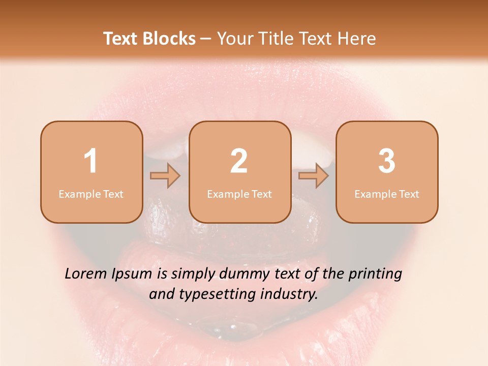Model Sweet Lips PowerPoint Template